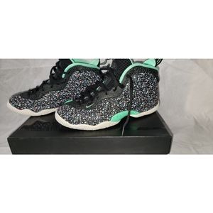Nike Little Posite One Black/Green Glow-Lagoon Pulse